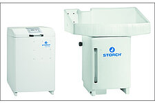 Waschplatz mit Absetzbecken (WAMAB) für Kleistergeräte