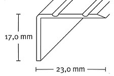Winkelprofil 23 x 17 gebohrt