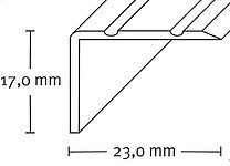 Winkelprofil 23 x 17 gebohrt