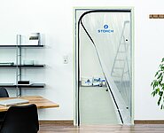 Folientür mit Reißverschluss L-Form