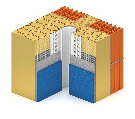 Dehnfugenprofil Kunststoff V co-ex