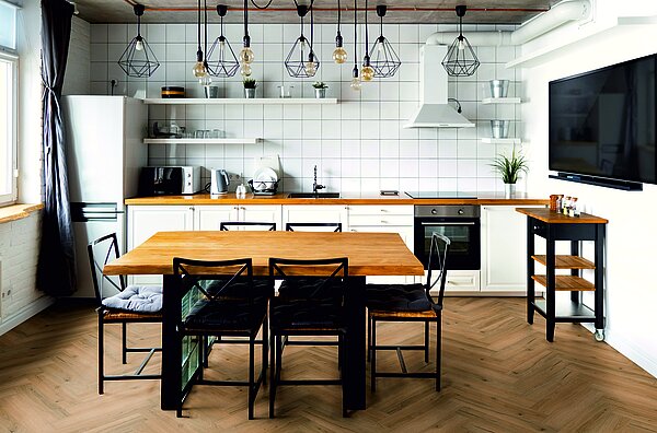 einzA Designbelag Herringbone Eiche Borkum
