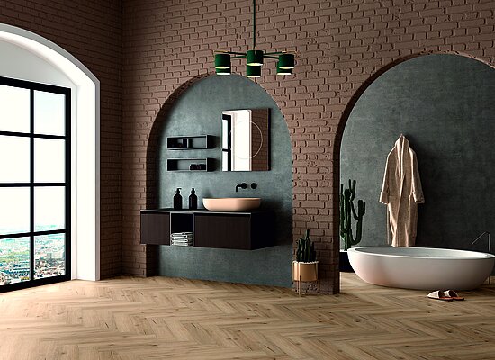 einzA Designbelag Herringbone Eiche Norderney