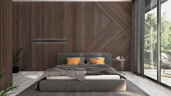 Akustik-Paneele 1-Side Nussbaum Trent