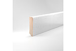 Holzfußleiste weiß lackiert Oberkante abgerundet