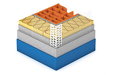 Gewebeecke mit Kunststoffwinkel