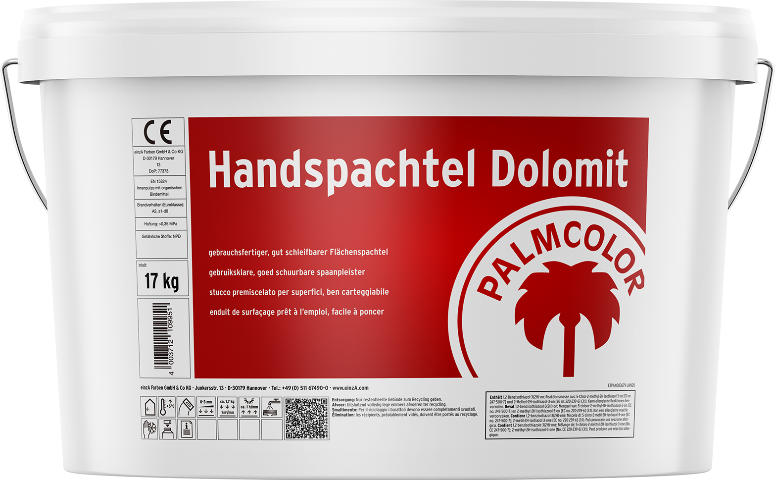 einzA Handspachtel Dolomit 17 kg